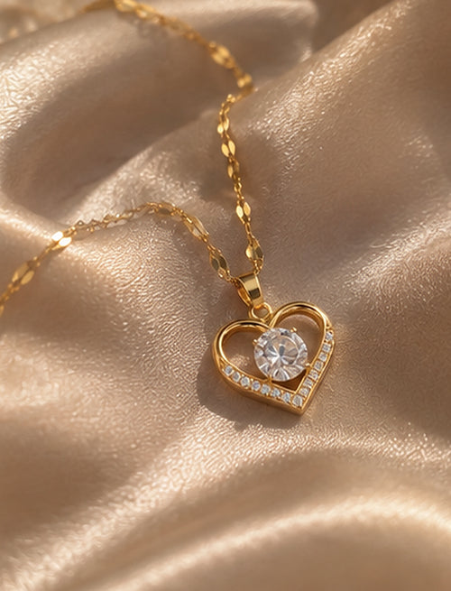 Collar corazón brillante, vista 3