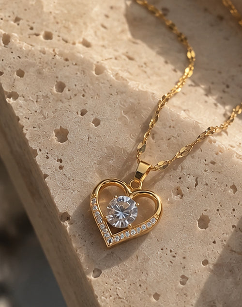 Collar corazón brillante, vista 4
